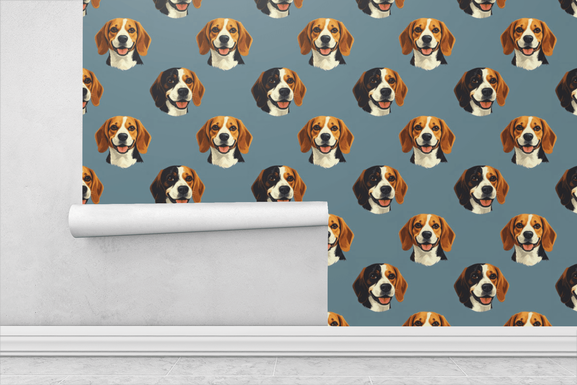 Beagle Smiles - Bold Canine Wallpaper Peel and Stick Wallpaper | Accent Haus