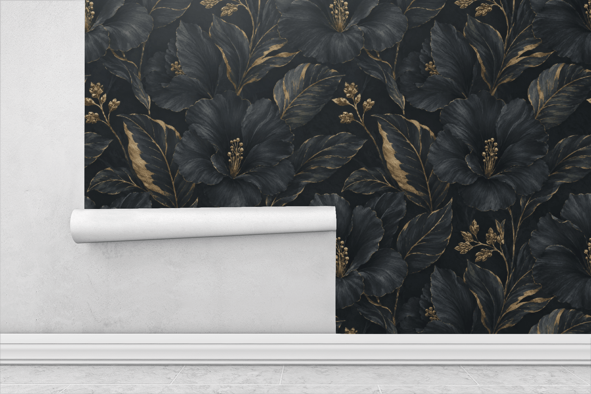 Charcoal Fern Wallpaper Peel and Stick Wallpaper | Accent Haus