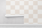Neutral Checker Revival Wallpaper