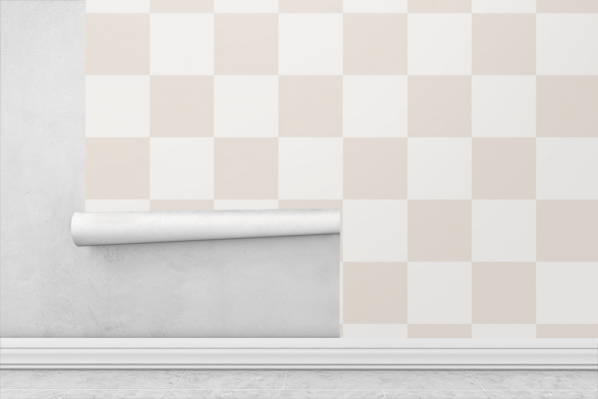 Neutral Checker Revival Wallpaper Peel and Stick Wallpaper | Accent Haus