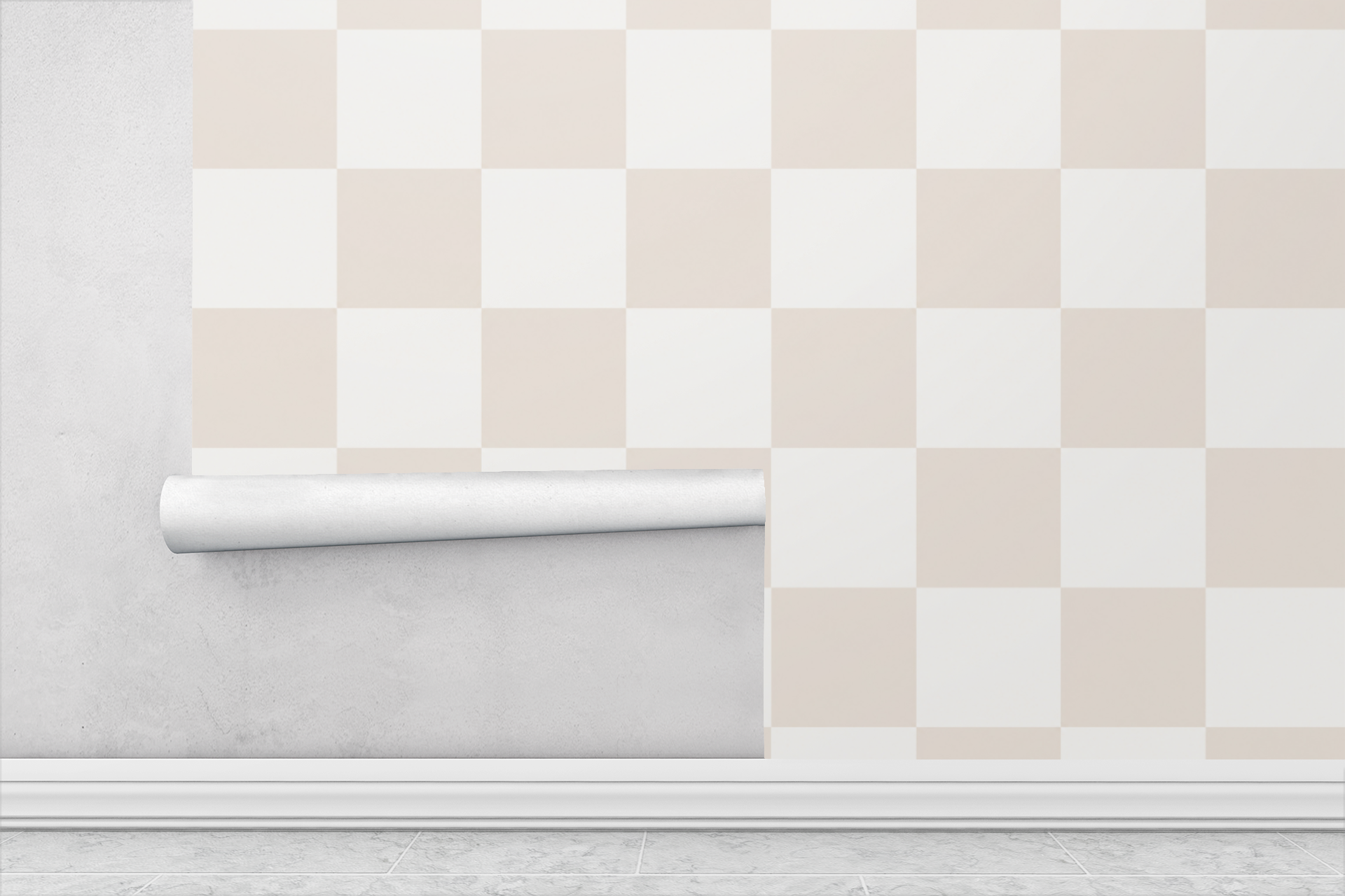 Neutral Checker Revival Wallpaper