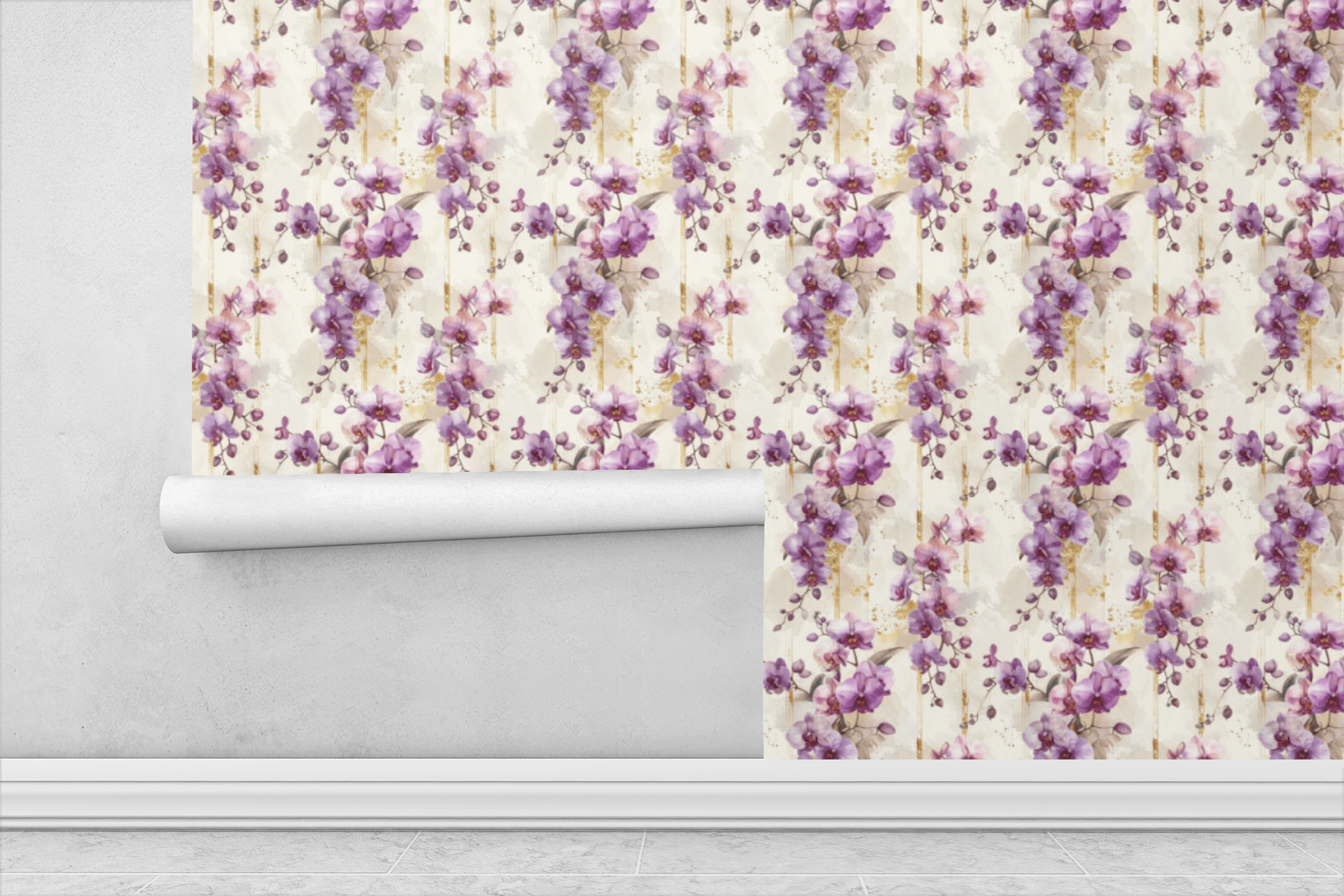 Majestic Orchids Wallpaper Peel and Stick Wallpaper | Accent Haus