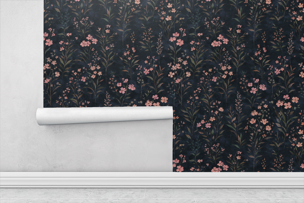 Shadow Bloom Tapestry Wallpaper