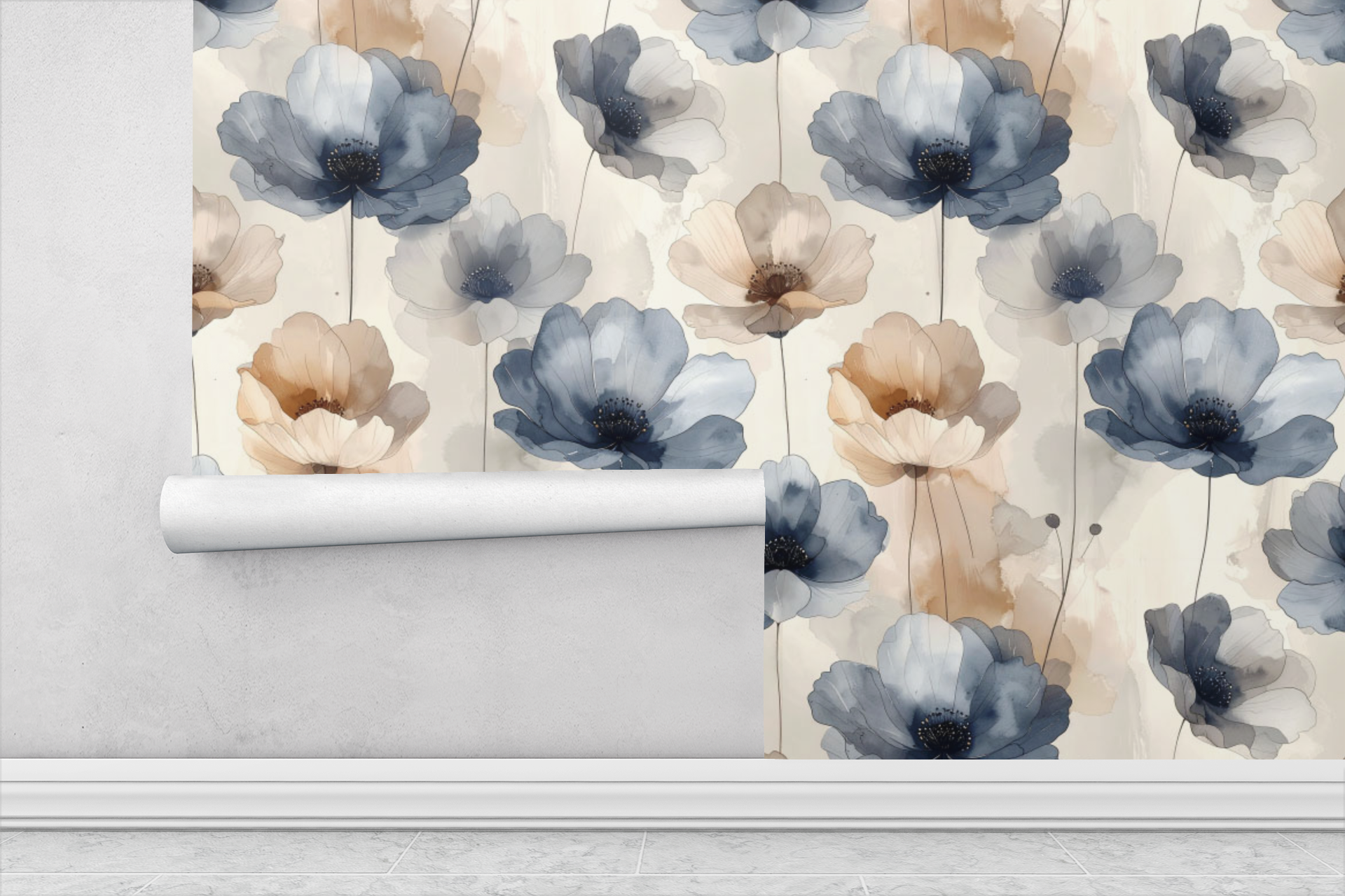 Abstract Ink Bloom Wallpaper