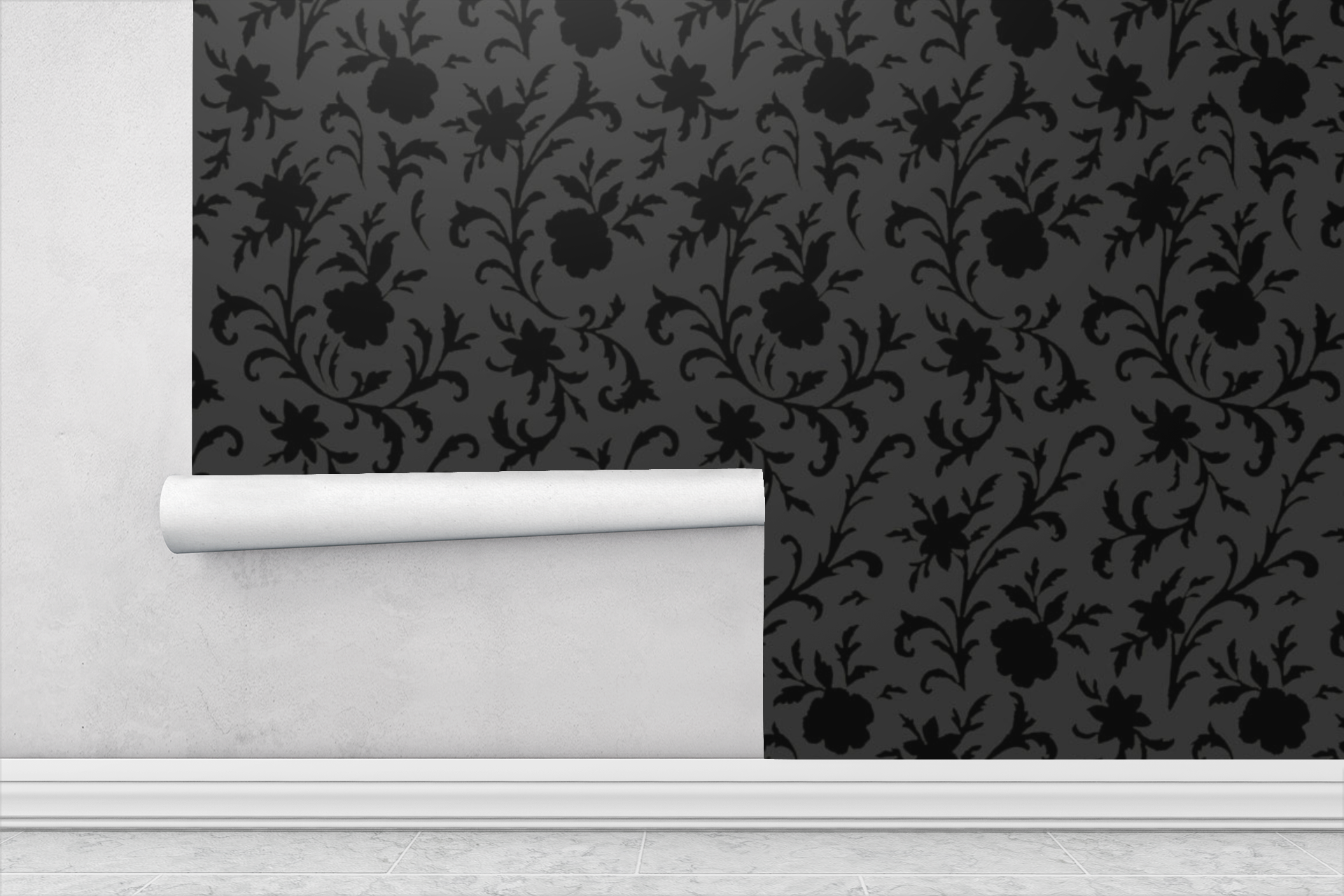 Obsidian Fleur Wallpaper