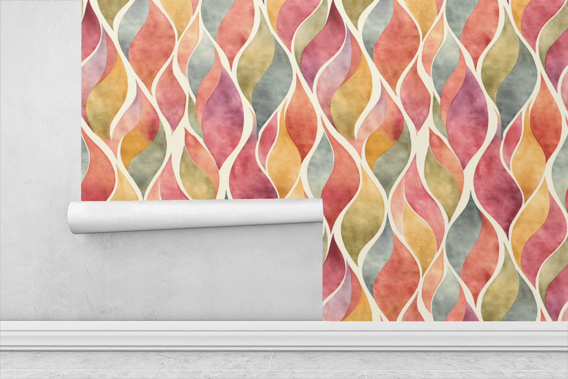Autumn Silk Leaves Wallpaper Peel and Stick Wallpaper | Accent Haus