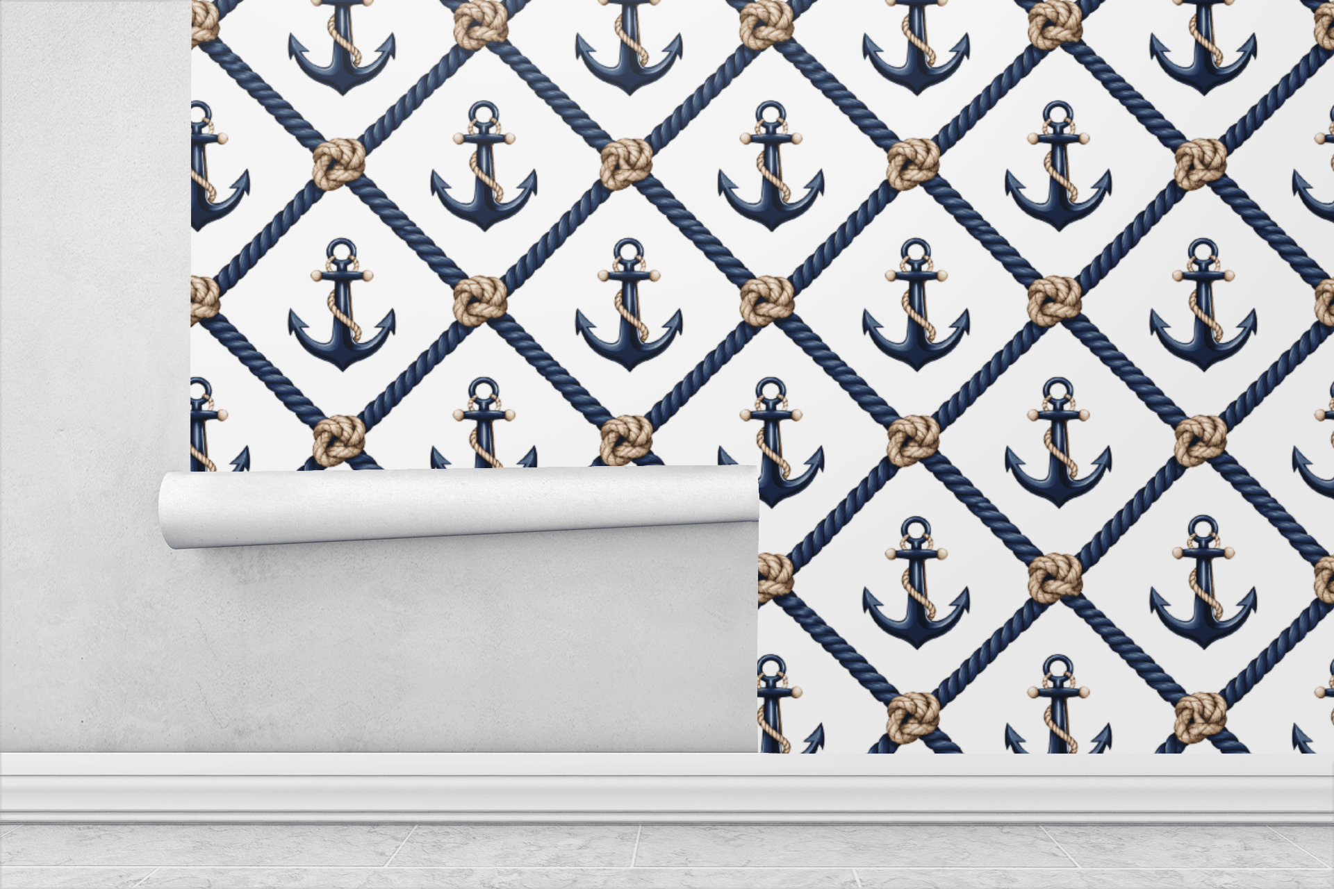 Nantucket Rope Lattice Wallpaper Peel and Stick Wallpaper | Accent Haus