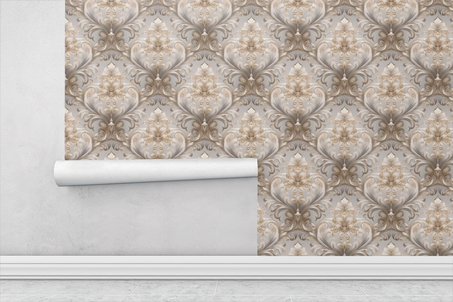Gilded Ethereal Baroque Wallpaper