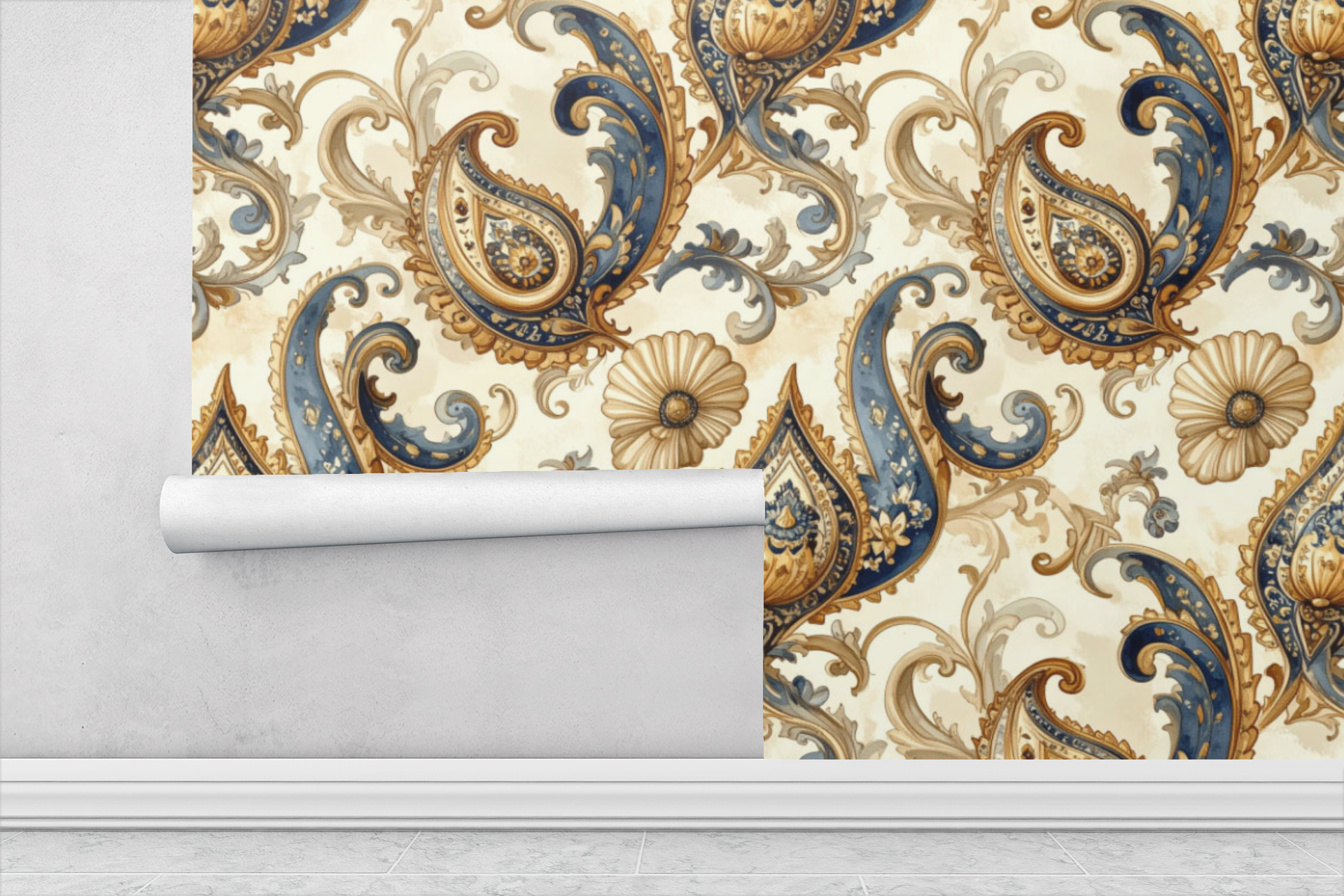 Paisley Arabesque Symphony Wallpaper