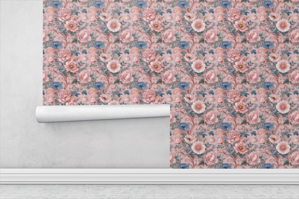 Floral Ornate Baroque Wallpaper