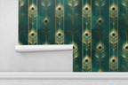 Peacock Plume Symphony Wallpaper
