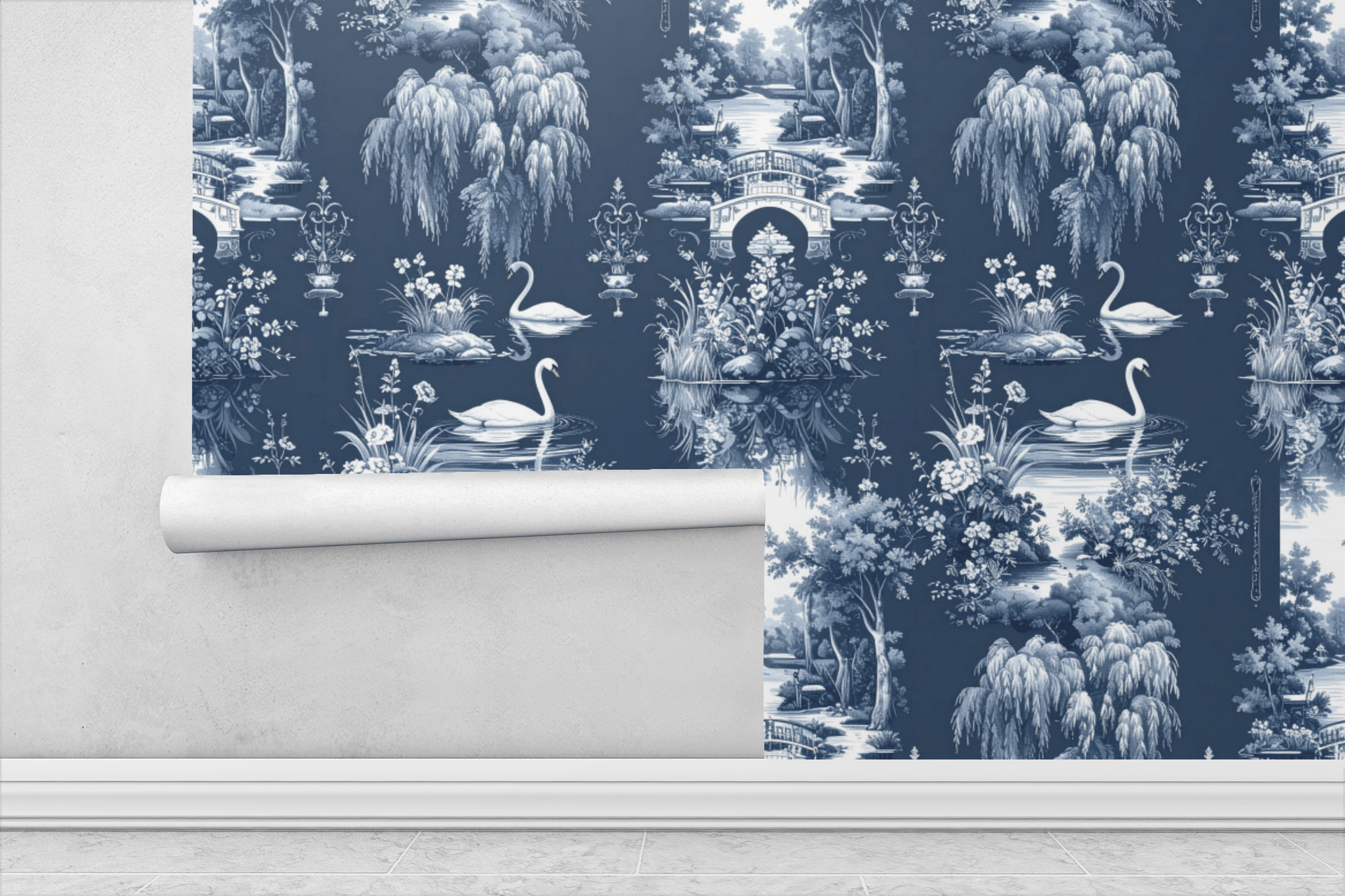 Swan Lake Promenade Wallpaper Peel and Stick Wallpaper | Accent Haus