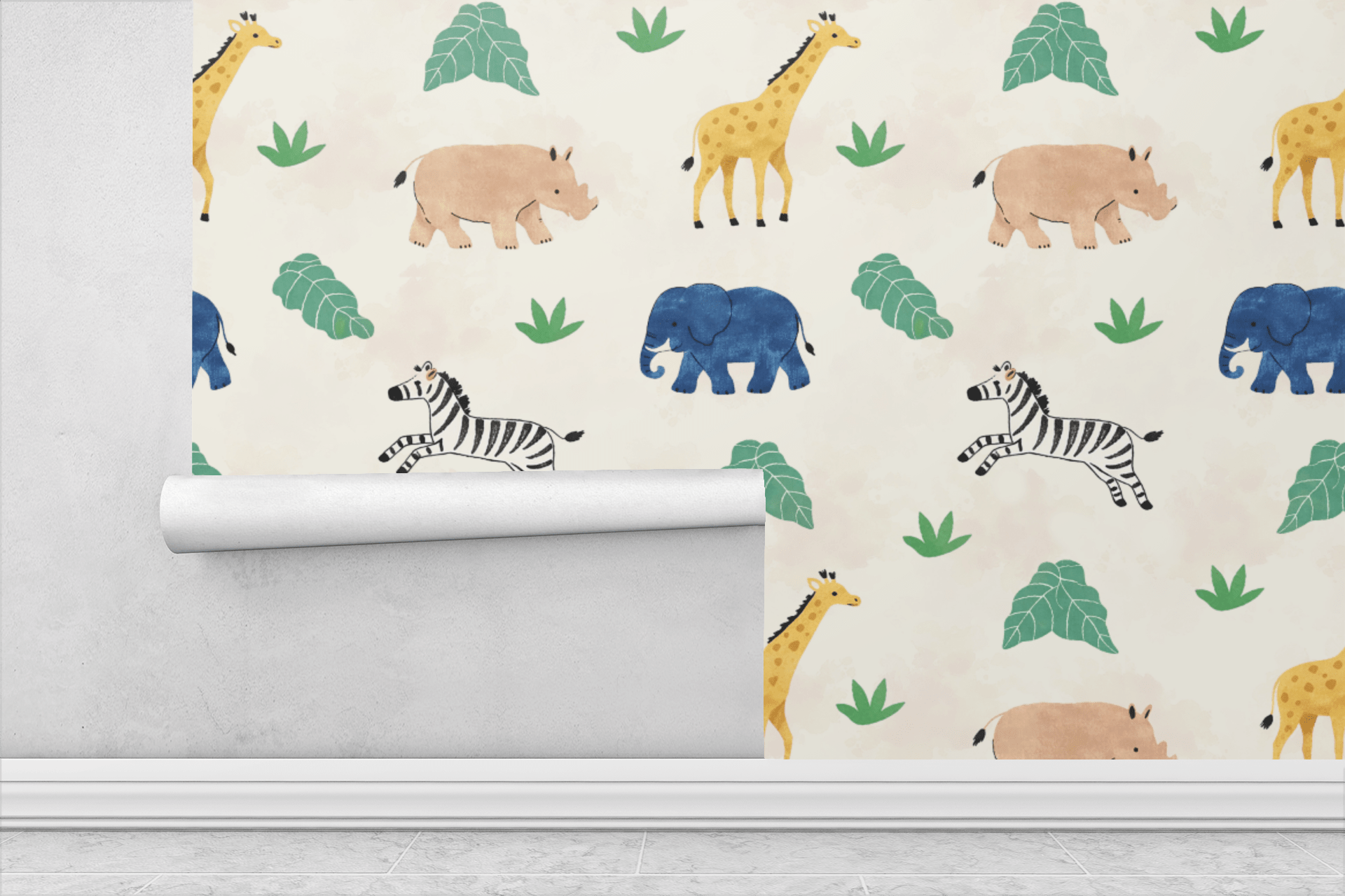Wild Whimsy Safari Wallpaper Peel and Stick Wallpaper | Accent Haus