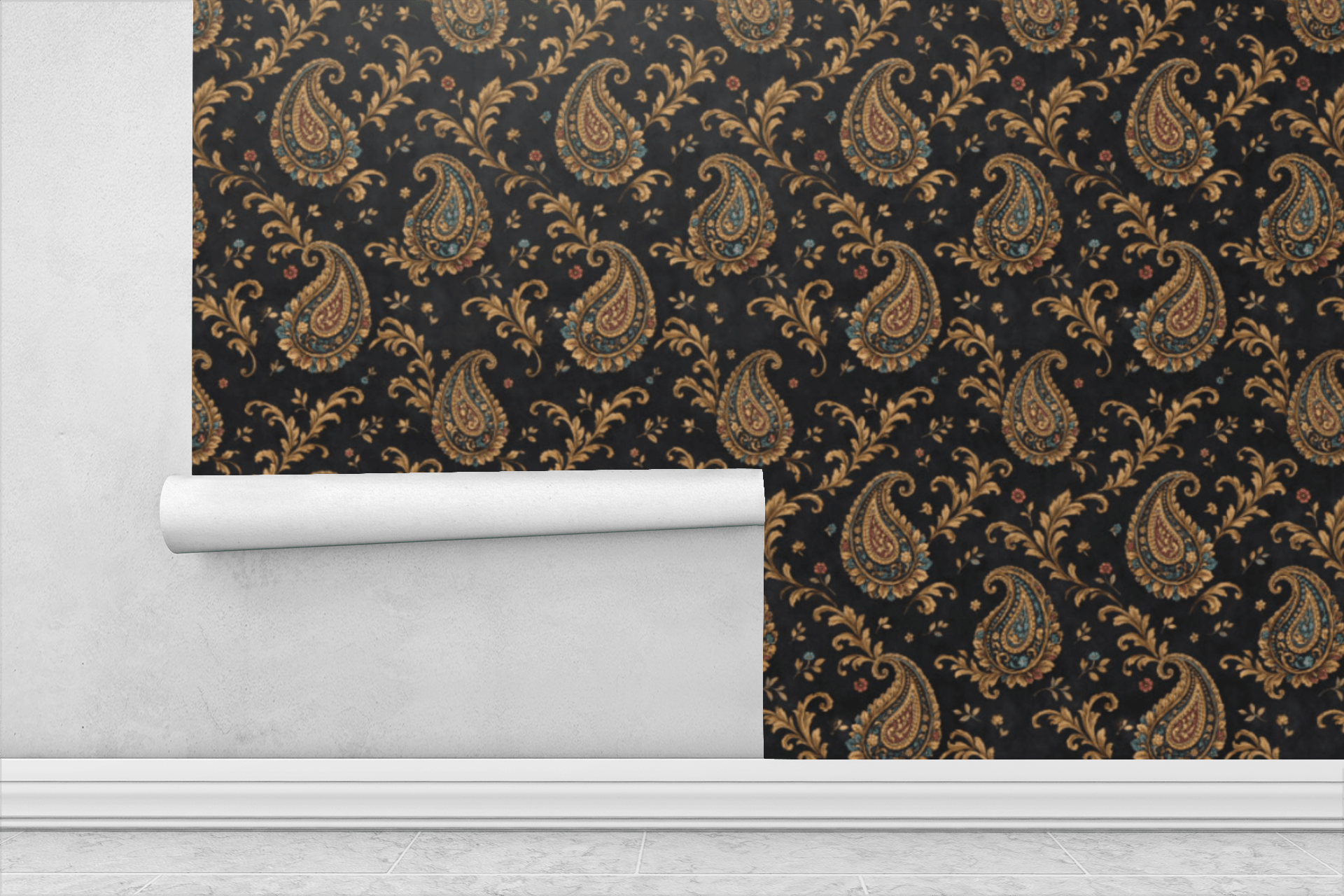 Royal Paisley Promenade Wallpaper Peel and Stick Wallpaper | Accent Haus