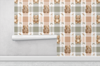 Teddy Bear Picnic Plaid Wallpaper