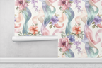 Floating Ribbon Garden Wallpaper