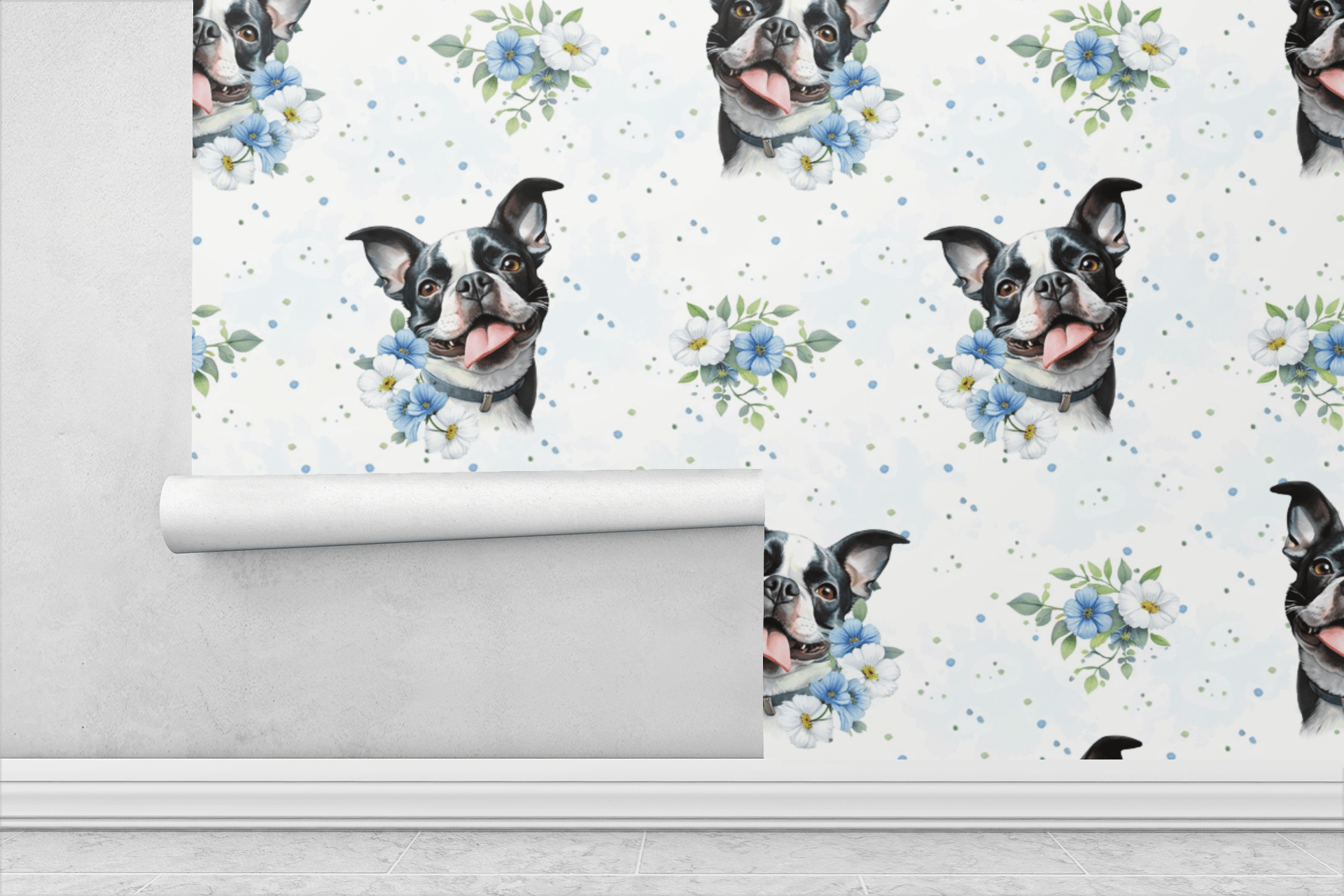 Terrier Bloom Symphony Wallpaper Peel and Stick Wallpaper | Accent Haus