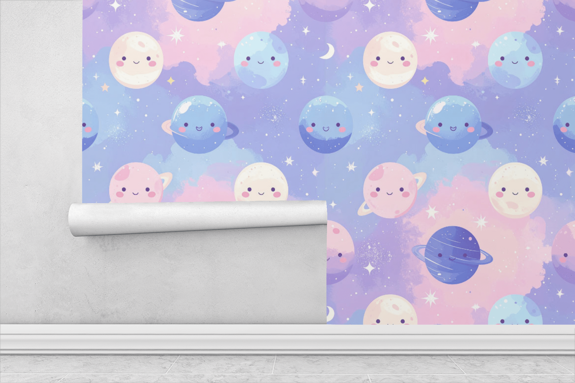 Smiling Galaxy Wallpaper Peel and Stick Wallpaper | Accent Haus