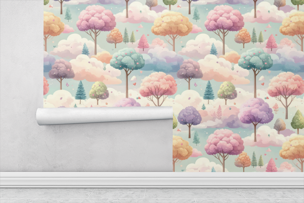 Cotton Candy Forest Wallpaper