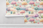 Cotton Candy Forest Wallpaper