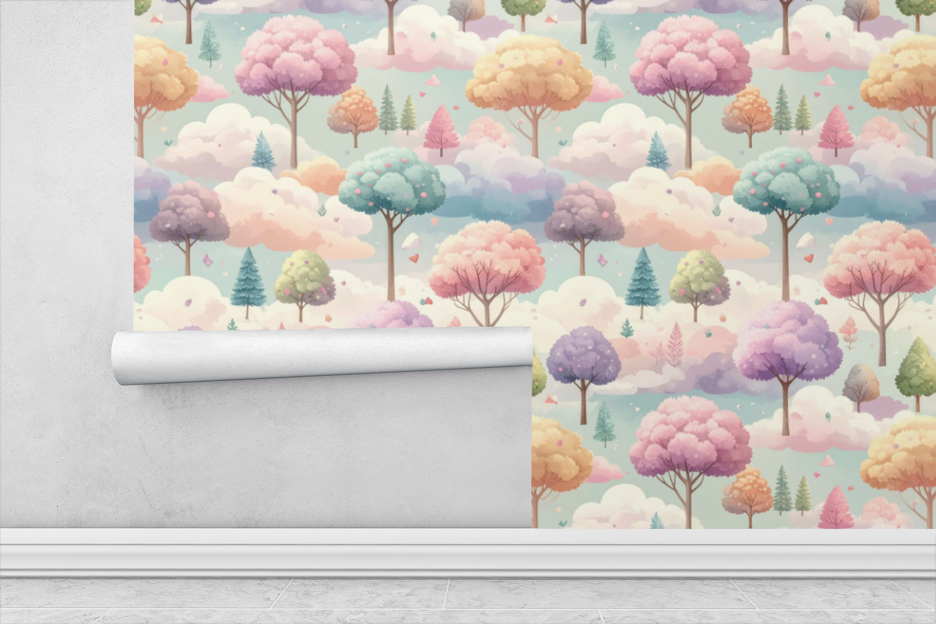 Cotton Candy Forest Wallpaper