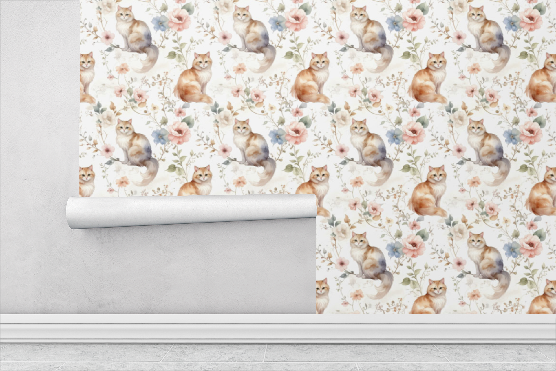 Cats Garden Party Wallpaper