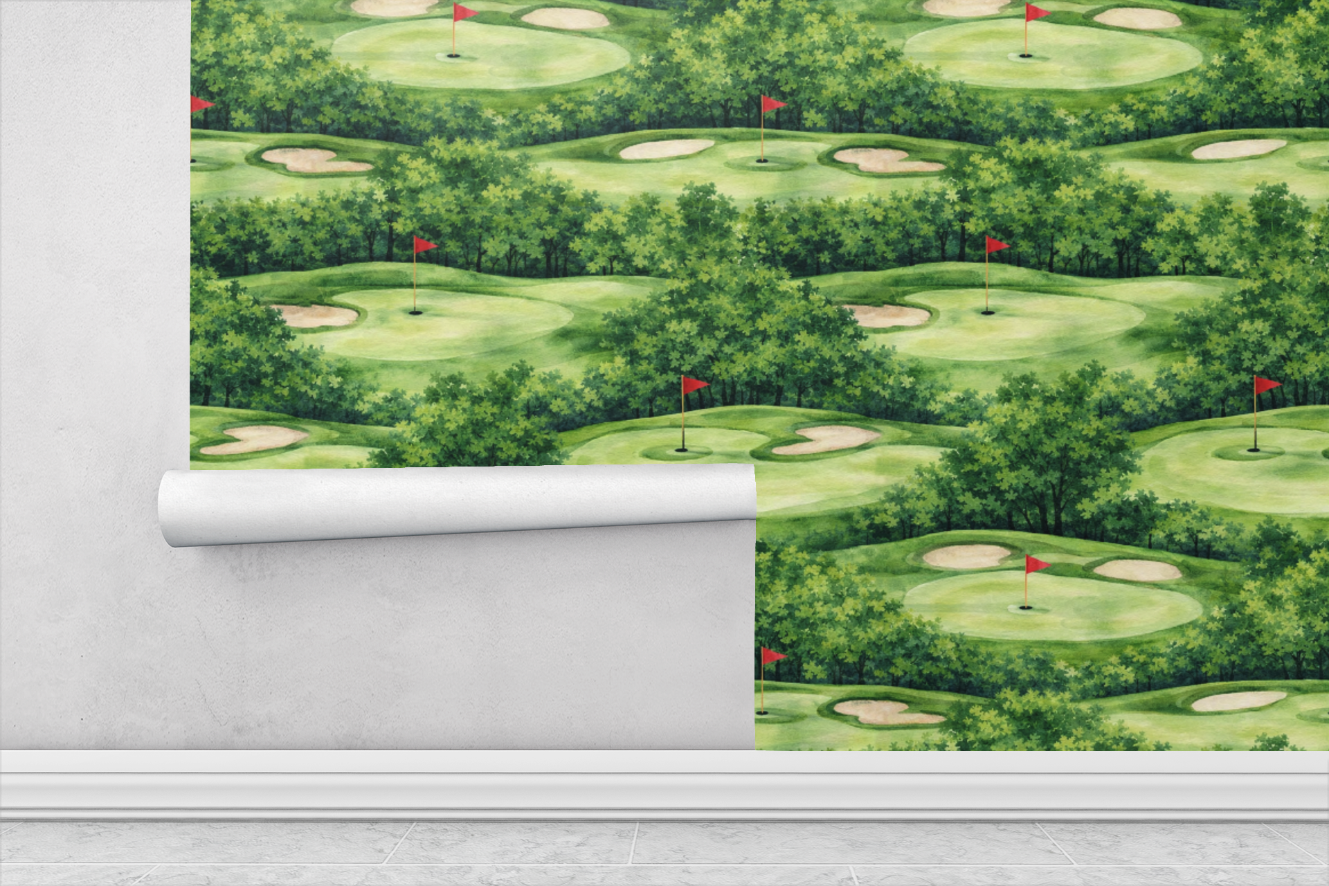 Whispering Pines Golfscape Wallpaper