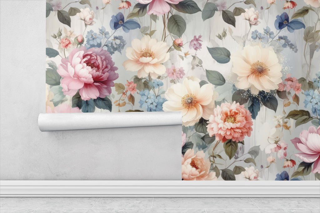 Elegant Floral Drift Streams_2' X 13' Wallpaper