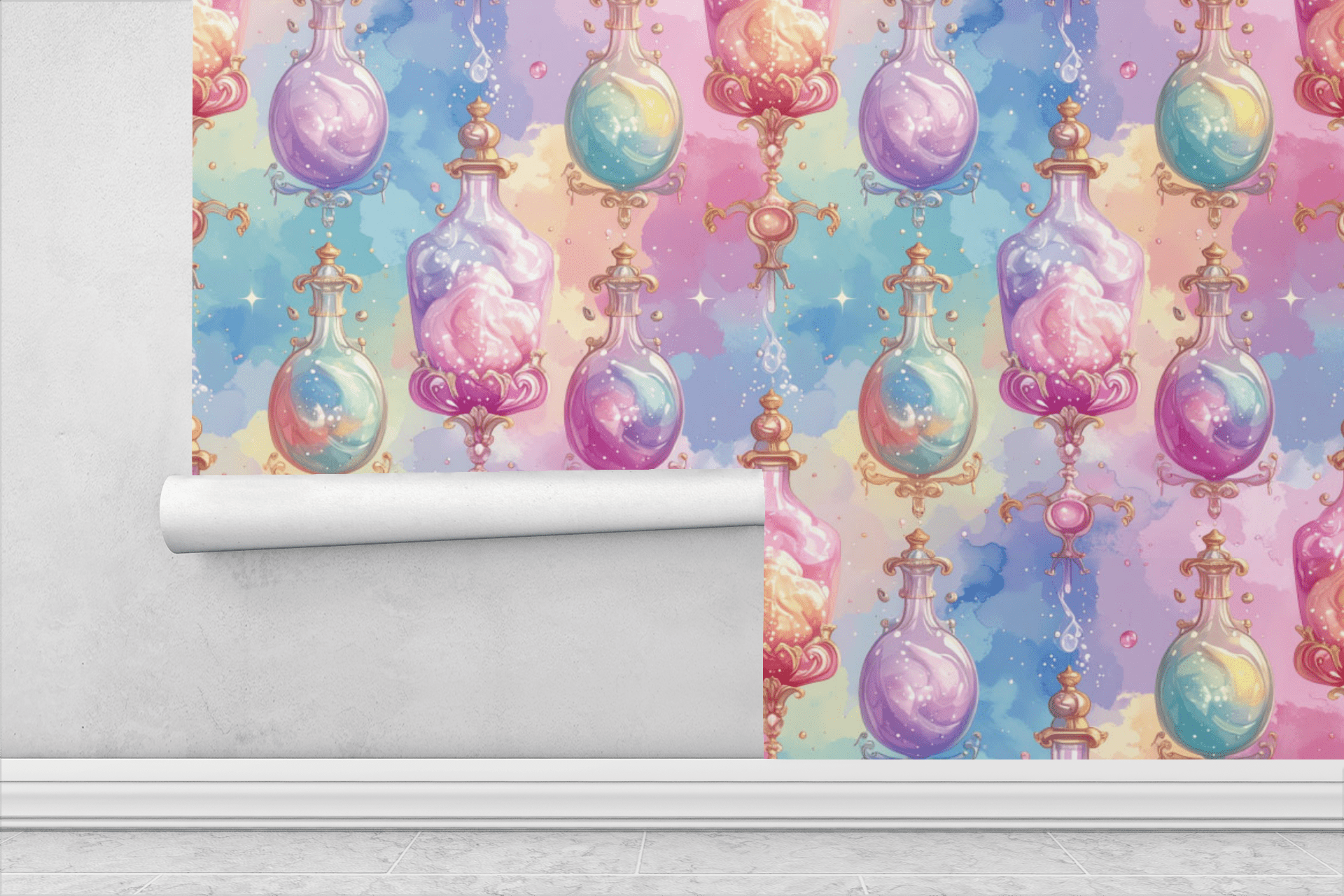 Candy Potion Laboratory Wallpaper Peel and Stick Wallpaper | Accent Haus