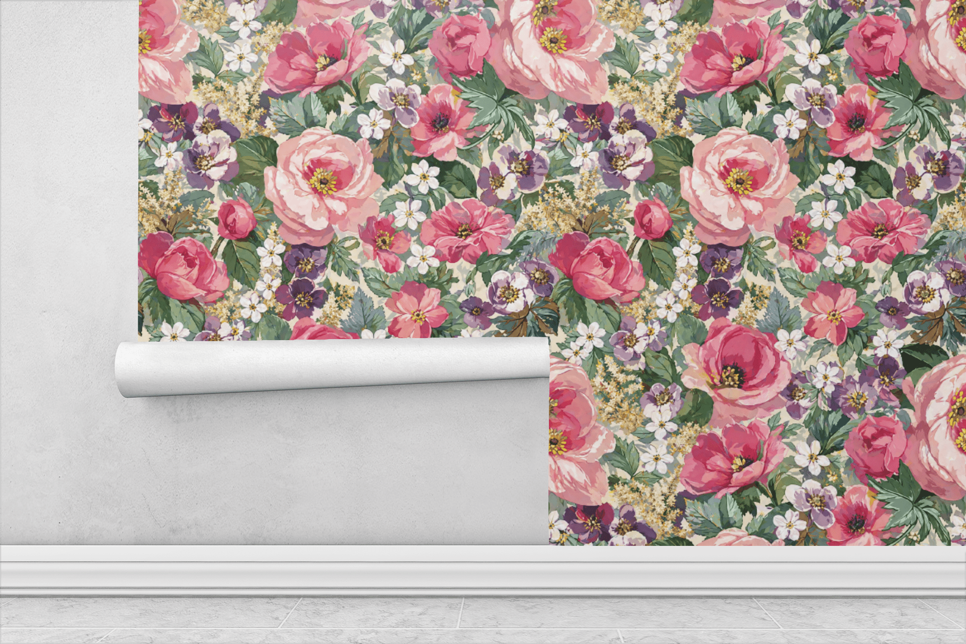 English Garden Floral Wallpaper Peel and Stick Wallpaper | Accent Haus