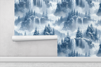 Frosted Pine Waterways Wallpaper