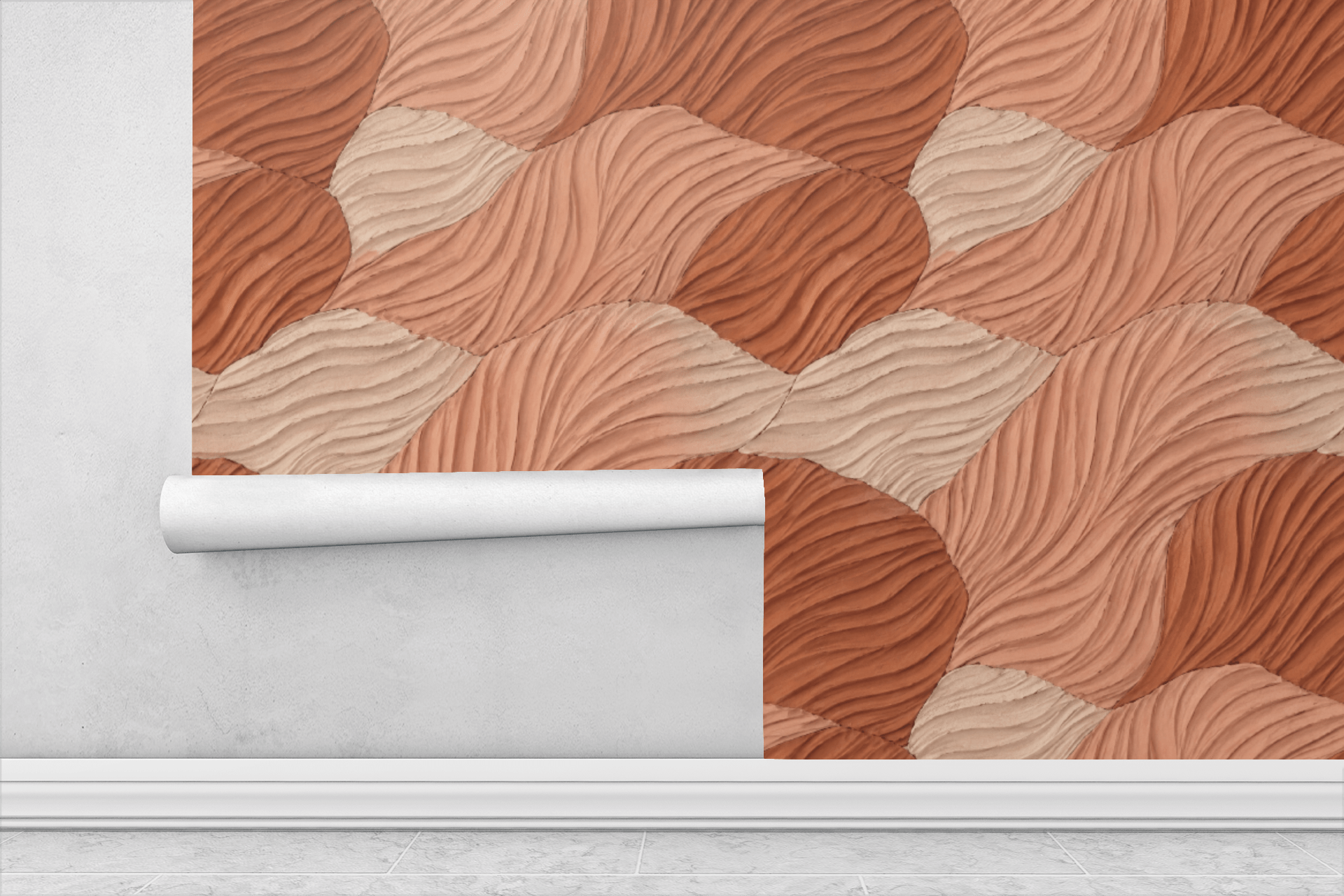 Terracotta Echo Wallpaper Peel and Stick Wallpaper | Accent Haus