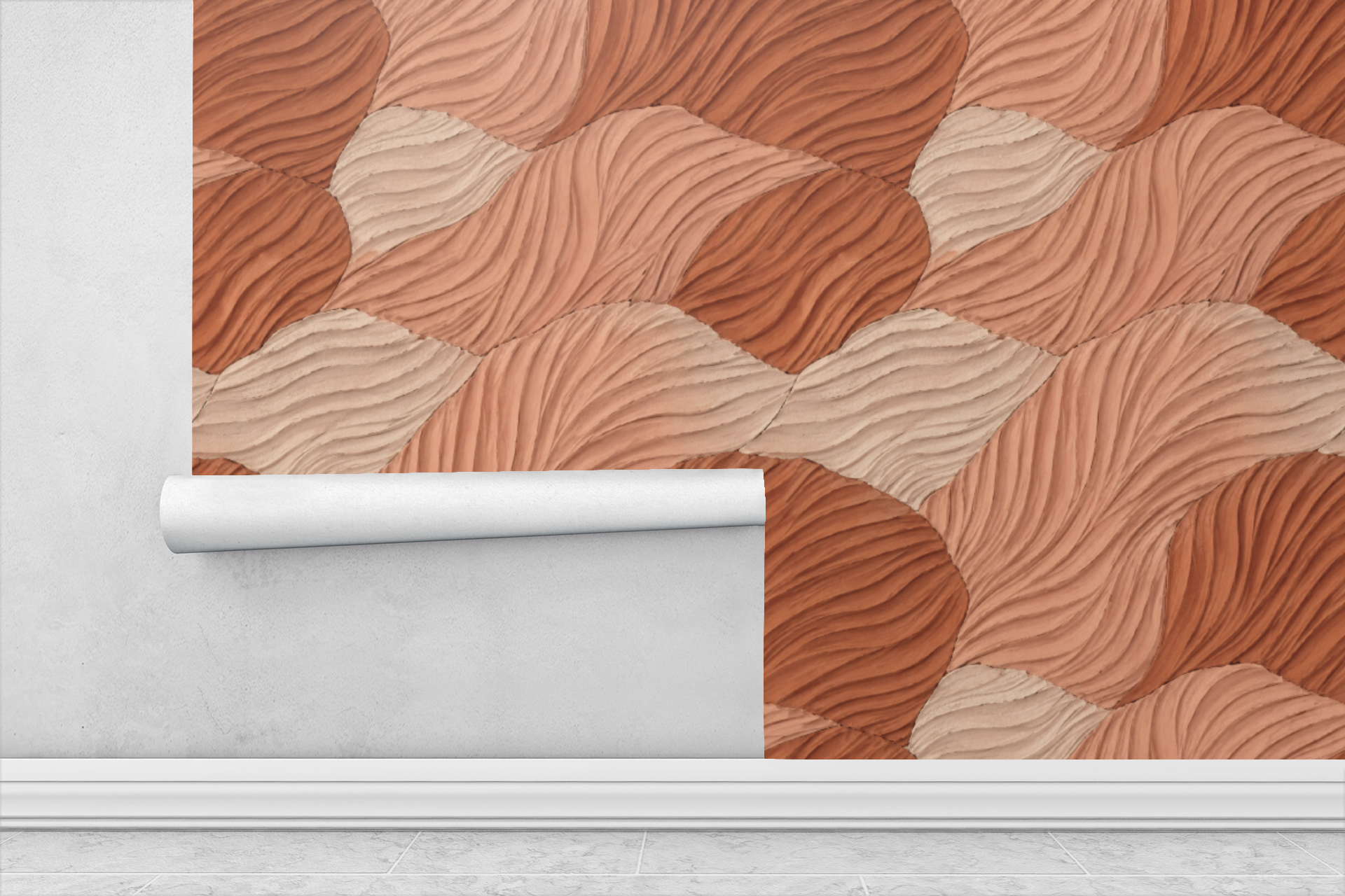 Terracotta Echo Wallpaper