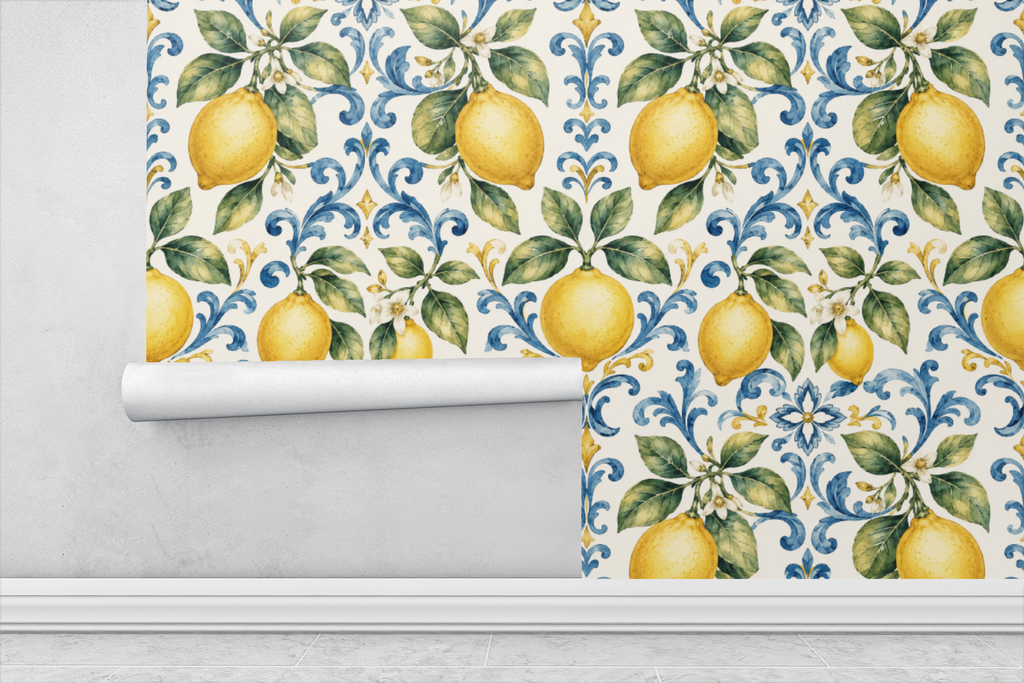 Vintage Citrus Wallpaper