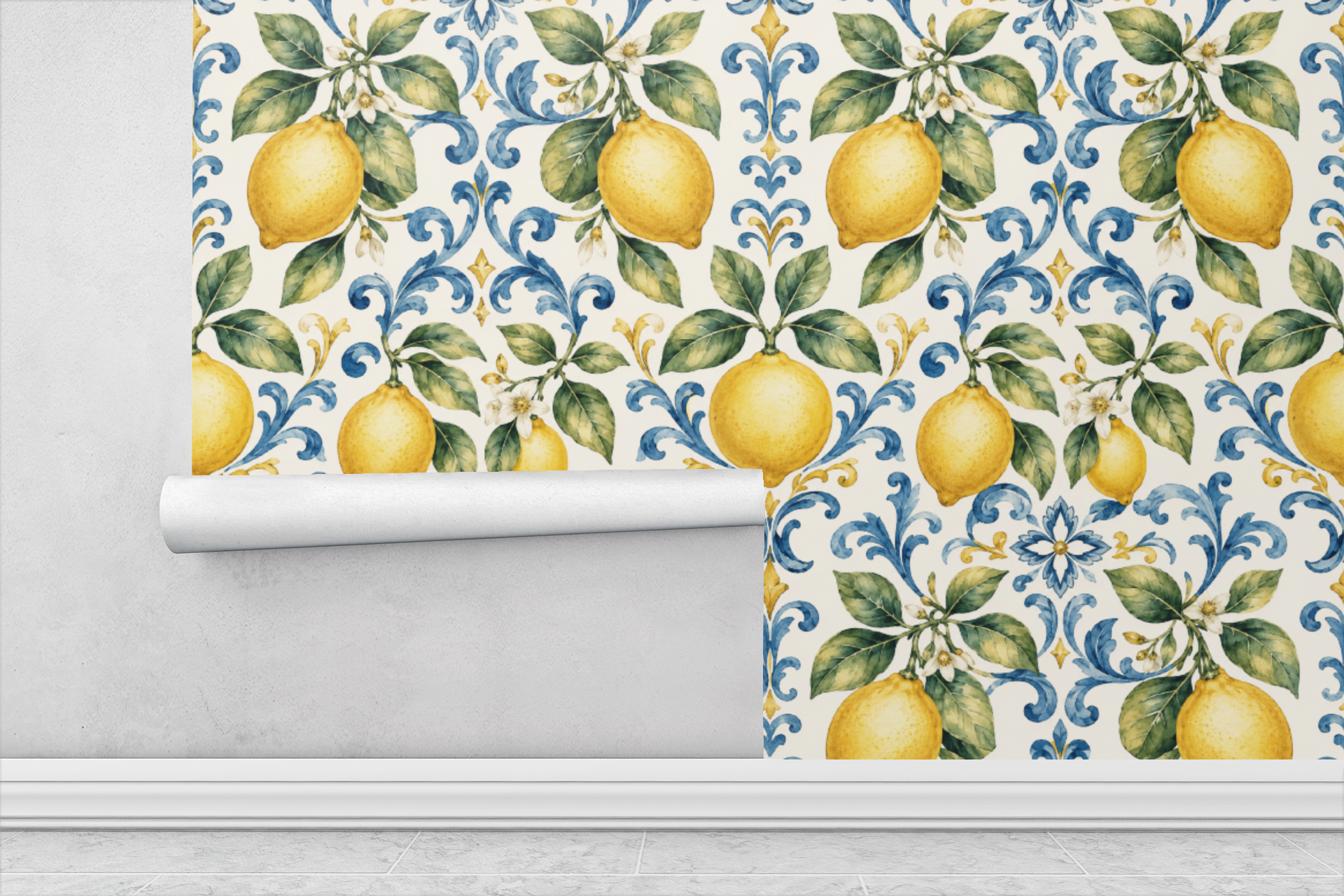 Vintage Citrus Wallpaper