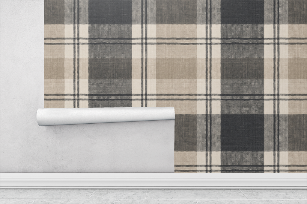 Modern Manor Plaid Wallpaper