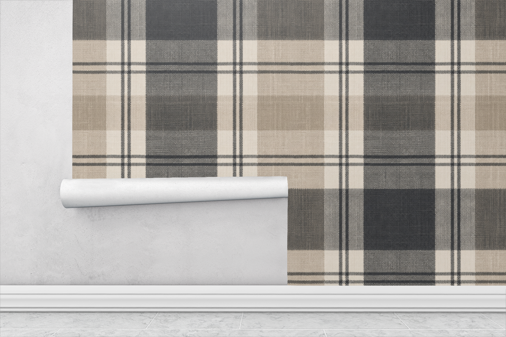 Modern Manor Plaid Wallpaper