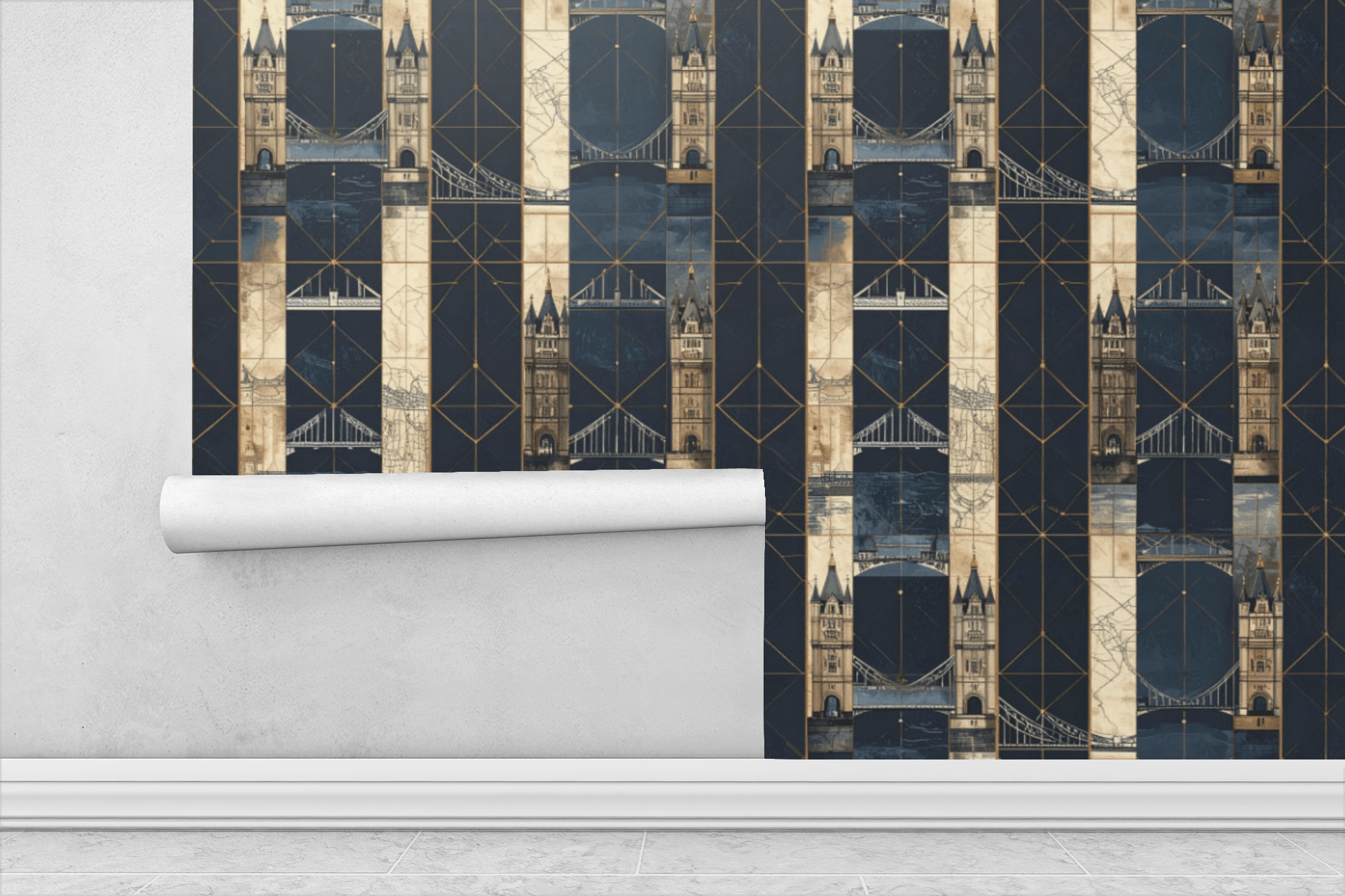 Bridge Alignment Towers Wallpaper Peel and Stick Wallpaper | Accent Haus