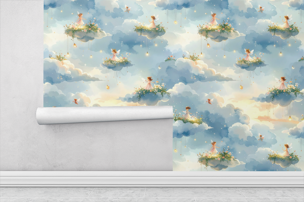 Cloud Perch Fairies Wallpaper
