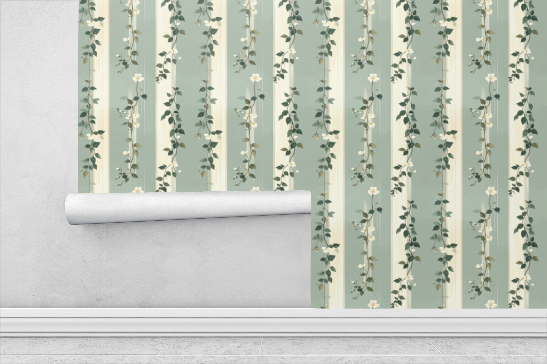 Cascading Botanical Vines Wallpaper