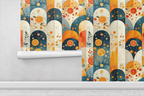 Citrus Slices Arches Wallpaper