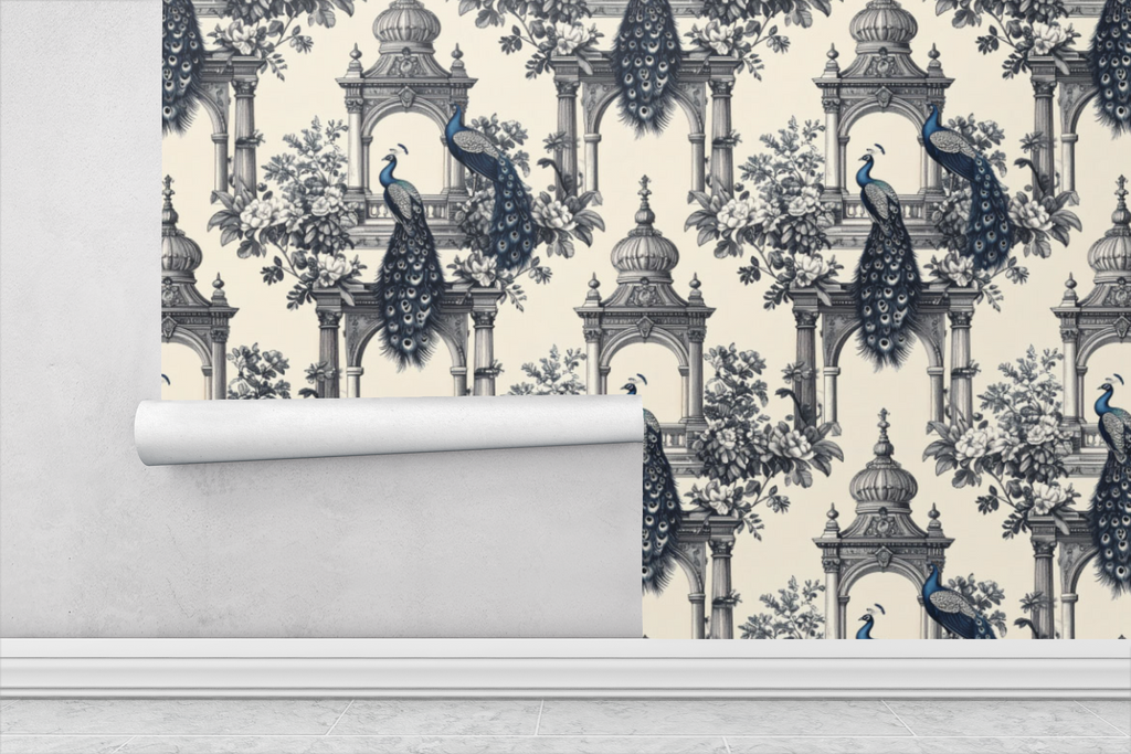 The Peacock Pavilion Wallpaper
