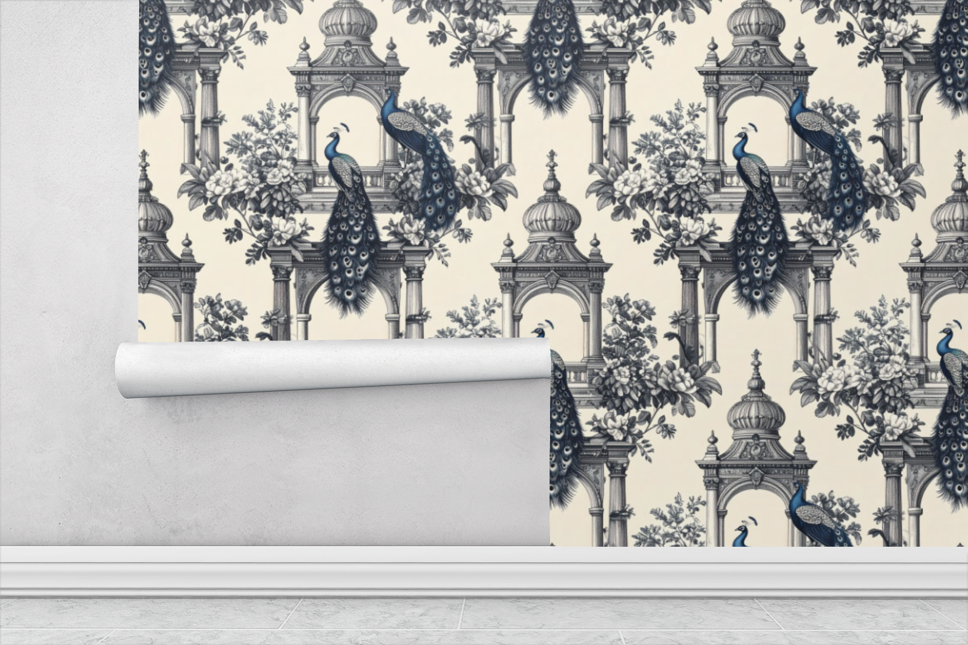 The Peacock Pavilion Wallpaper