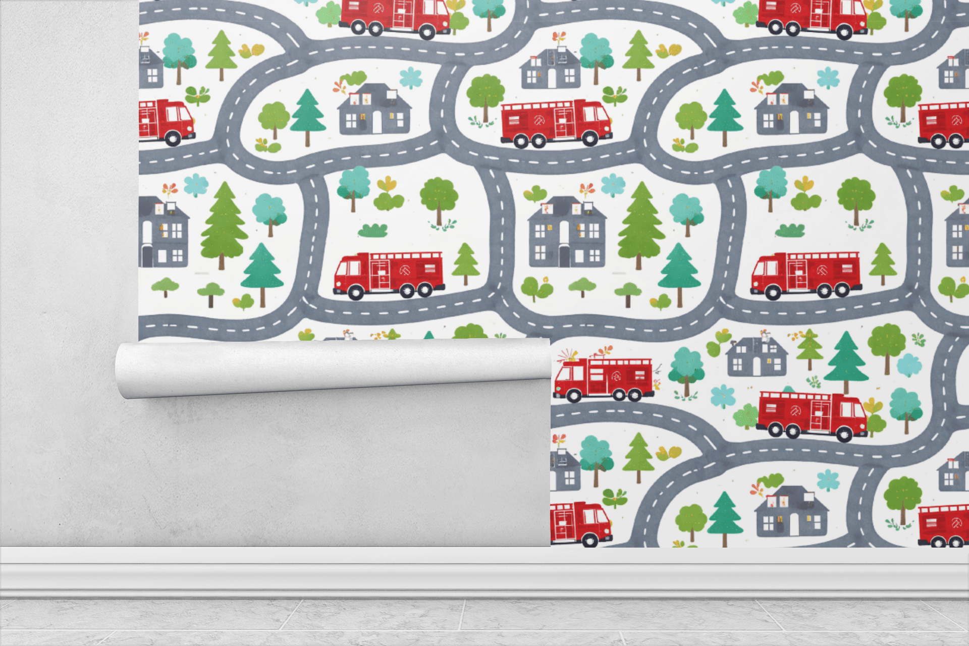 Rescue Route Parade Wallpaper Peel and Stick Wallpaper | Accent Haus