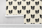 Border Collie - Monochrome Motion Field Wallpaper