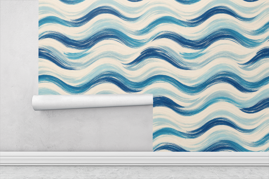 Neutral Wave Pattern Wallpaper