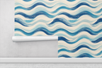 Neutral Wave Pattern Wallpaper