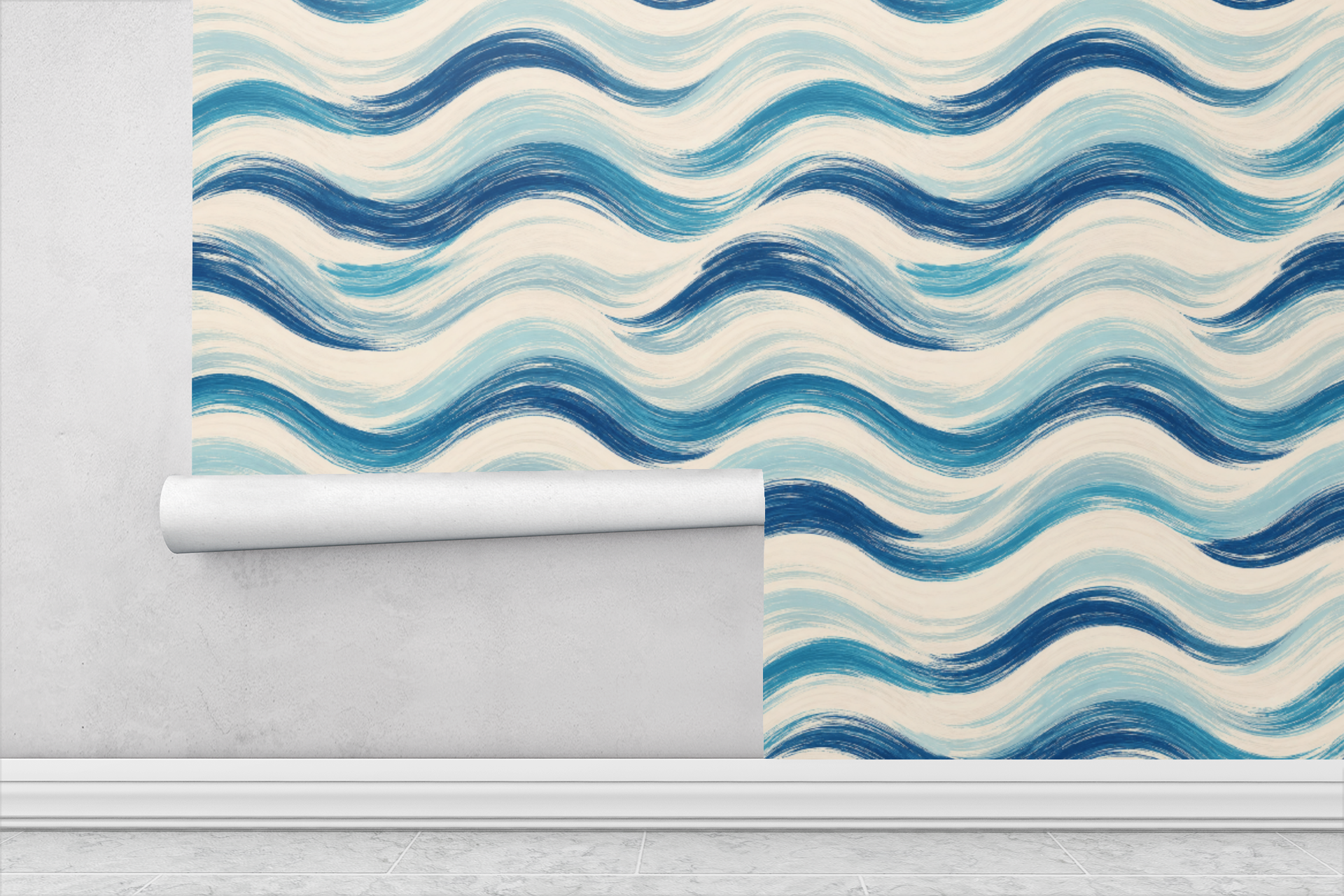 Neutral Wave Pattern Wallpaper
