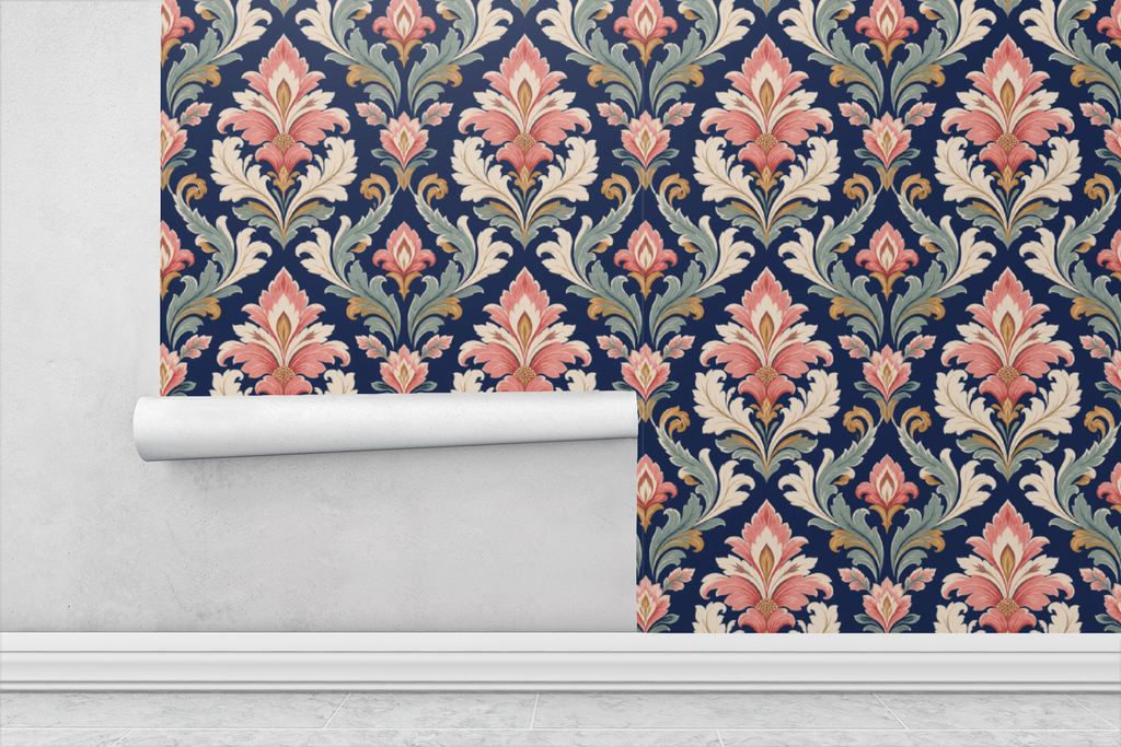 Luxury Damask Modernized Wallpaper