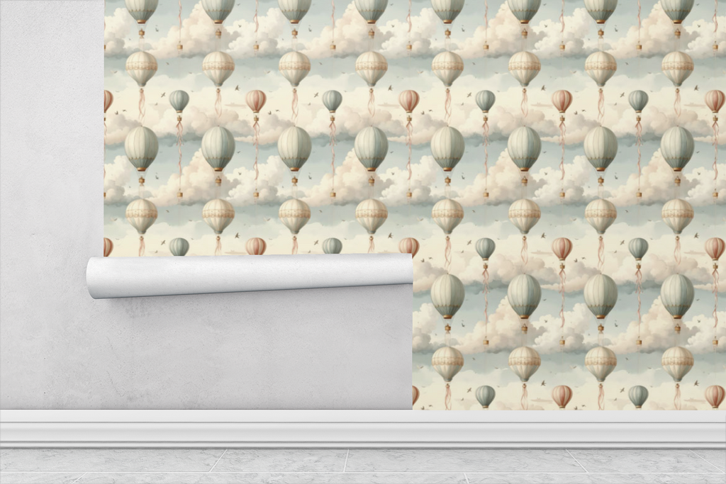 Floating Storybook Balloons Wallpaper